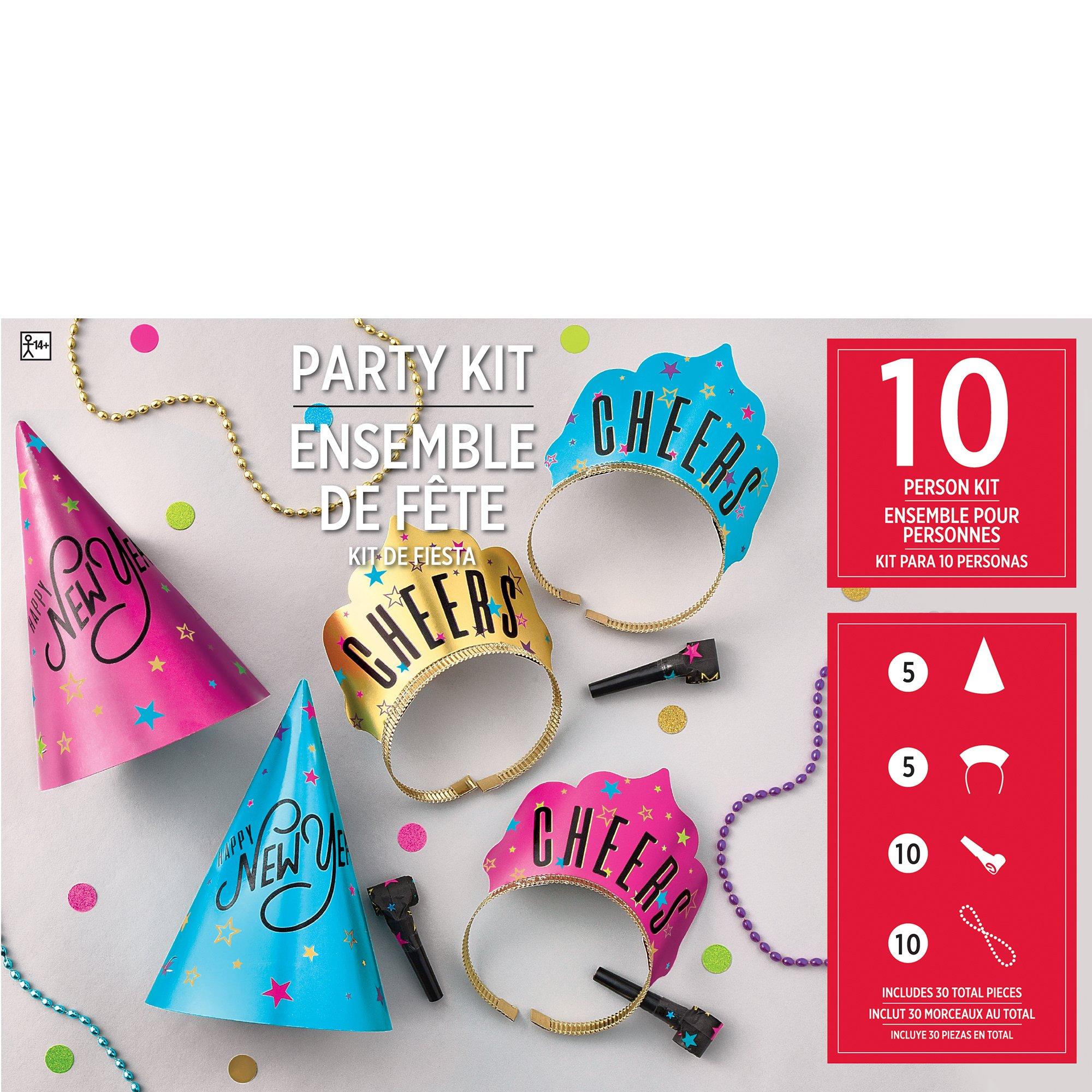 Kit for 10 - Starlight New Year's Eve Party Kit, 30pc